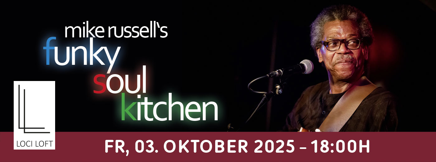 Eventbanner: Mike Russel's Funky Soul Kitchen am 03.10.2025