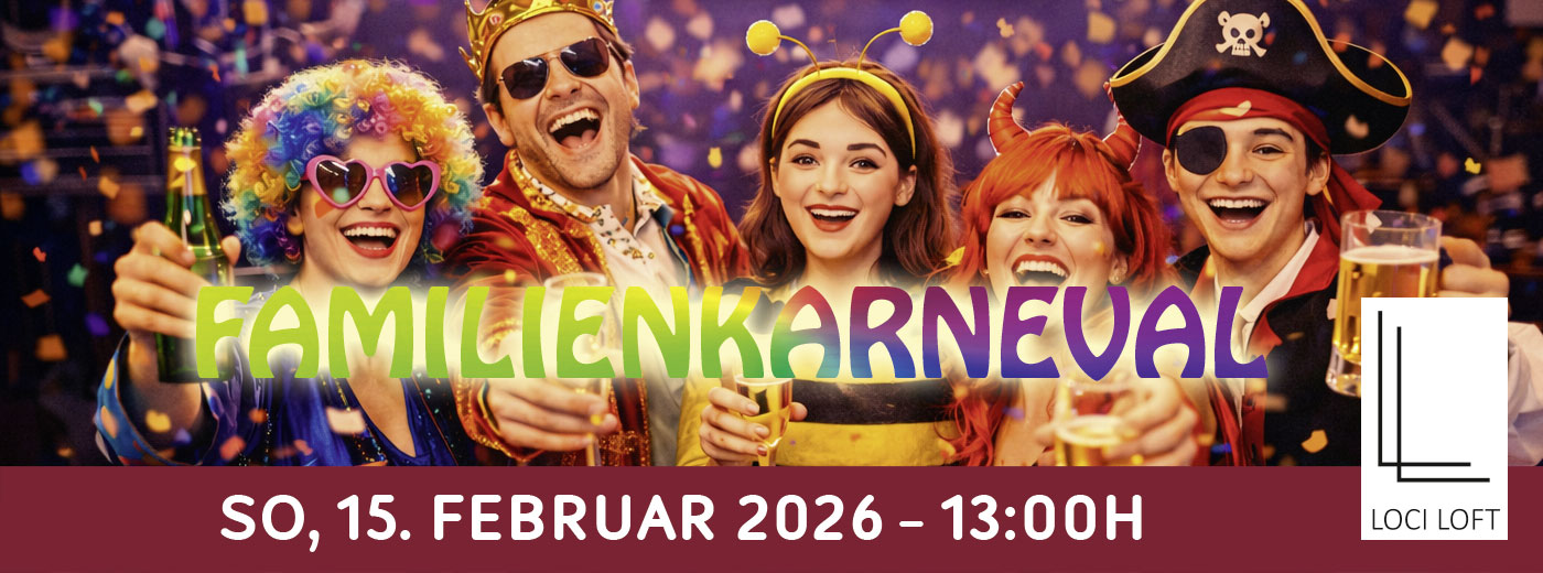 Eventbanner: Familienkarneval am 15.02.2026