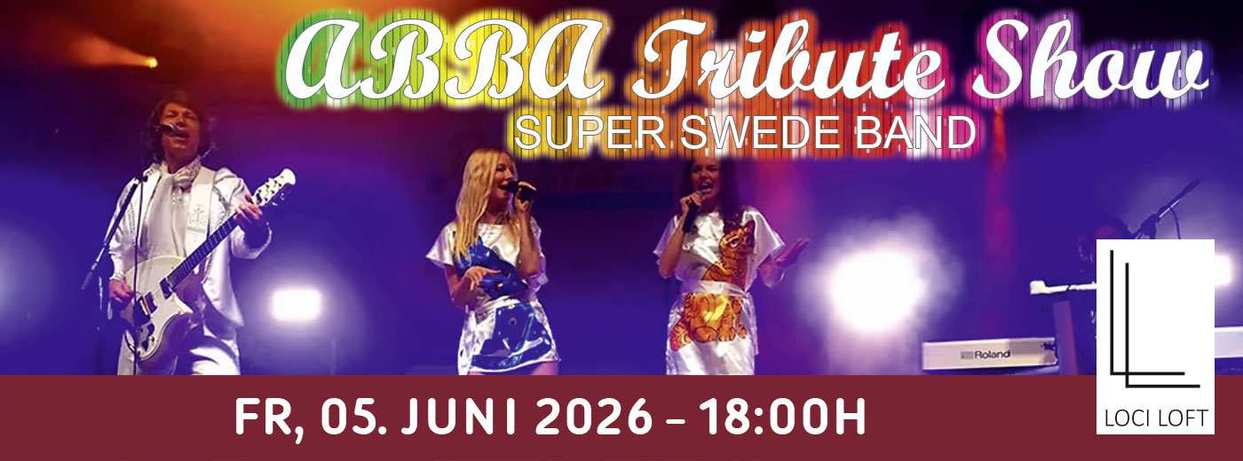 Eventbanner: ABBA Tribute Show von Super Swede am 05.06.2026