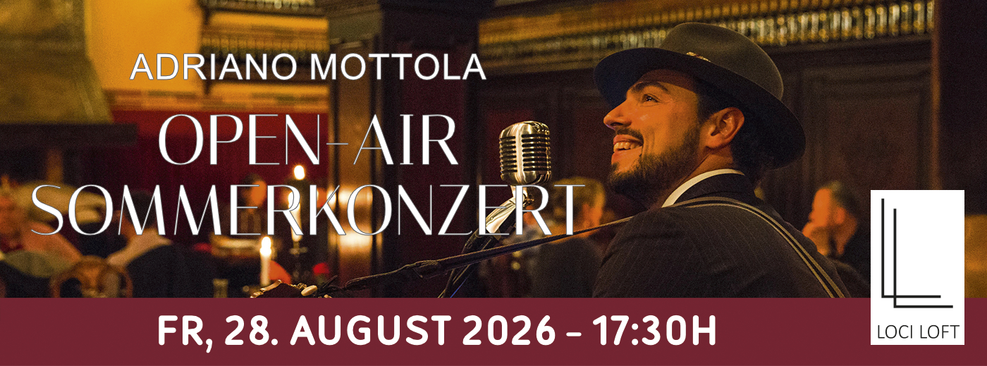 Eventbanner: Adriano Mottola - OpenAir Sommerkonzert am 28.08.2026