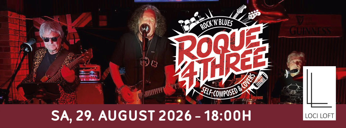 Banner: Roque4Three Konzert am 29.08.2026