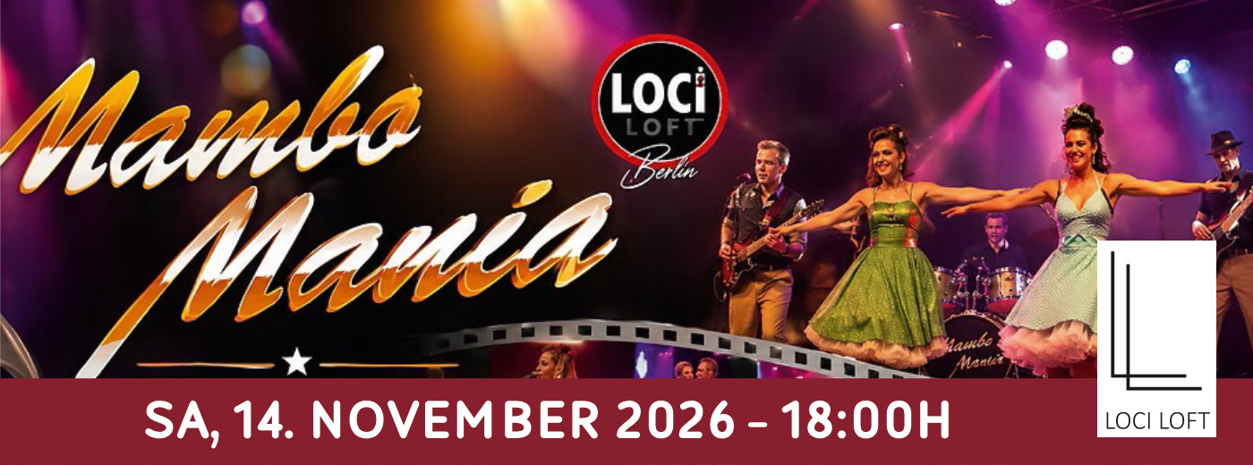 Eventbanner: Mambo Mania am 14.11.2026